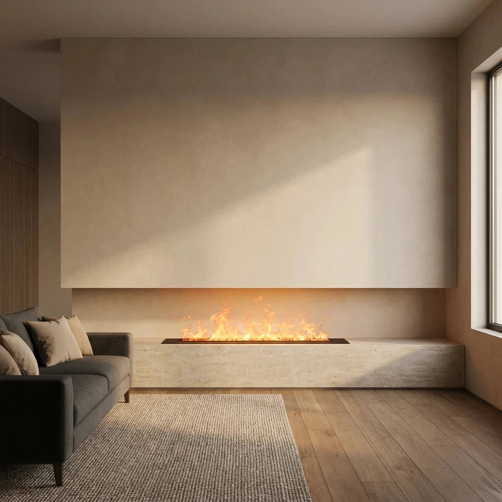 Water vapor LED fireplace insert dimensions and details