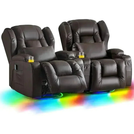 Ventarro Dual-Motor Massage & Heat Reclining Sofa