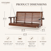 Wooden porch swing dimensions for available size 2