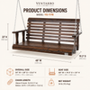 Wooden porch swing dimensions for available size 3