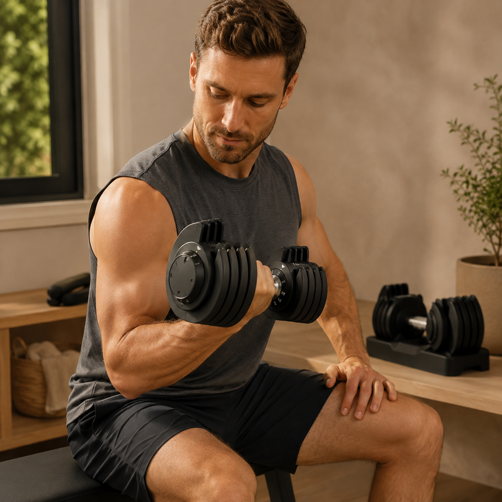 5 to 25 lb adjustable dumbbell set product view 5