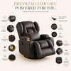 Dual-motor massage and heat power recliner set product view 4