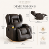 Dual-motor massage and heat power recliner set product view 5