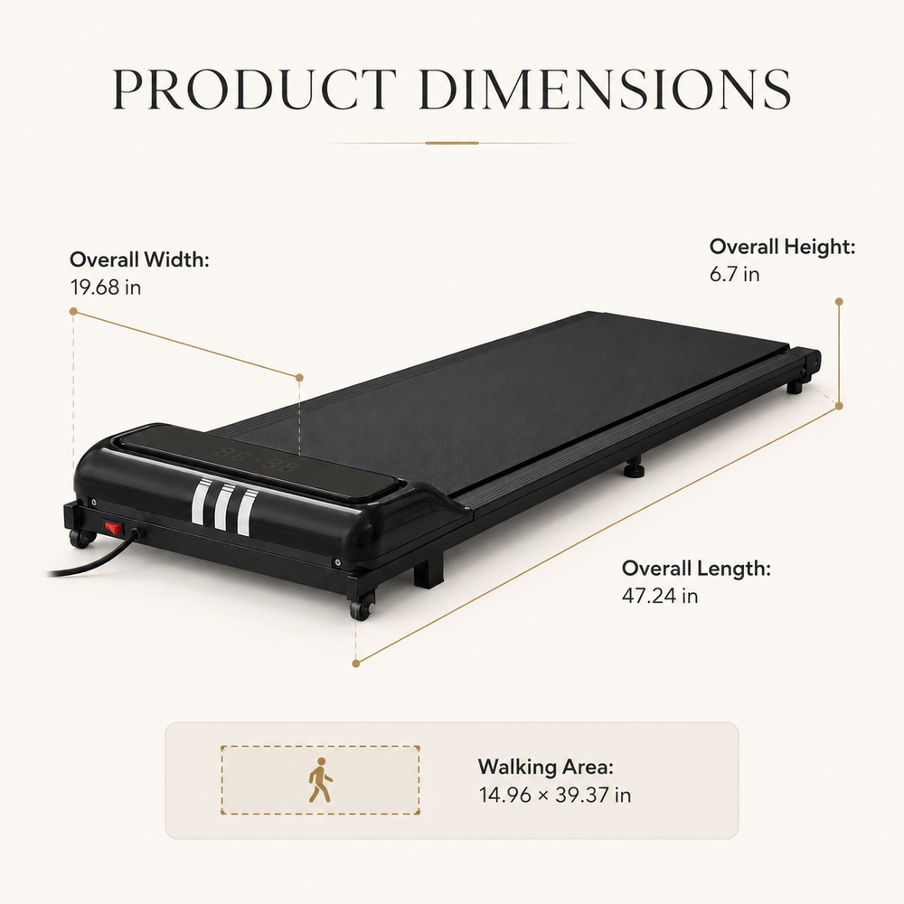 Compact under-desk walking pad product view 4
