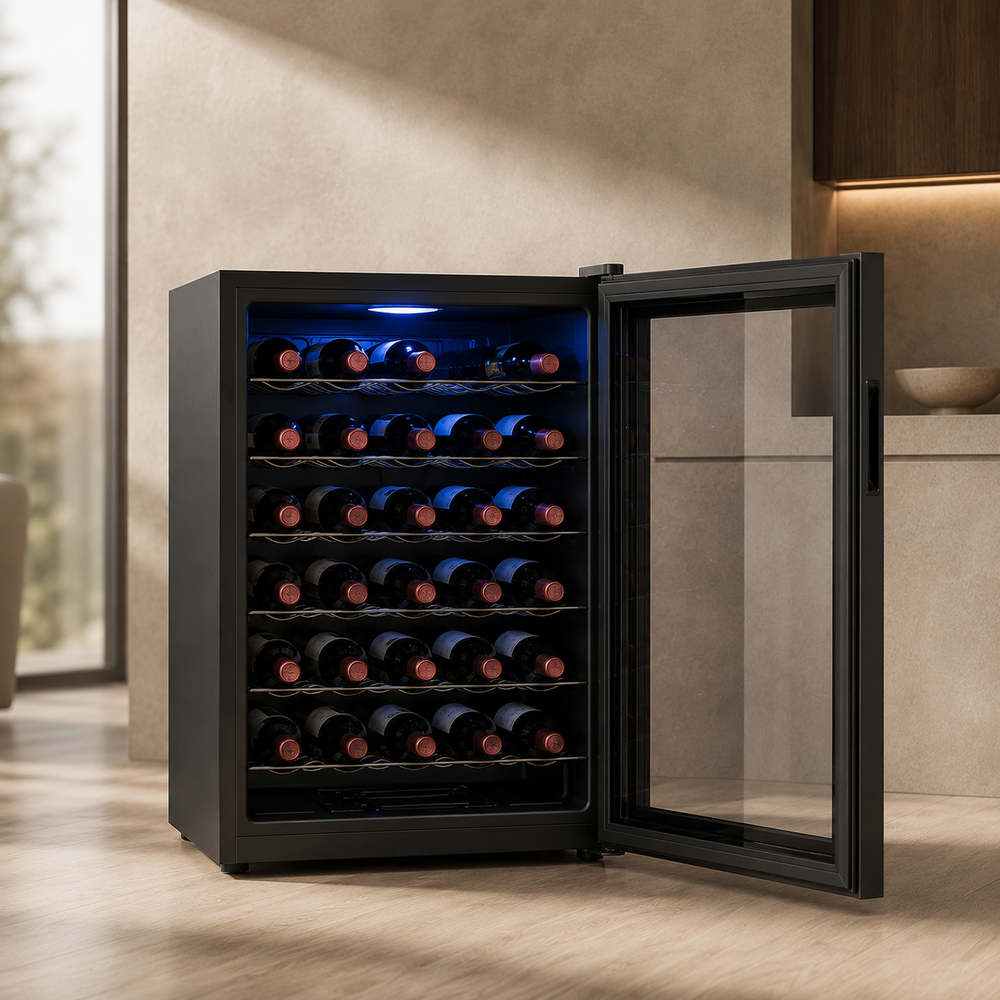 46-bottle single-zone wine refrigerator product view 2