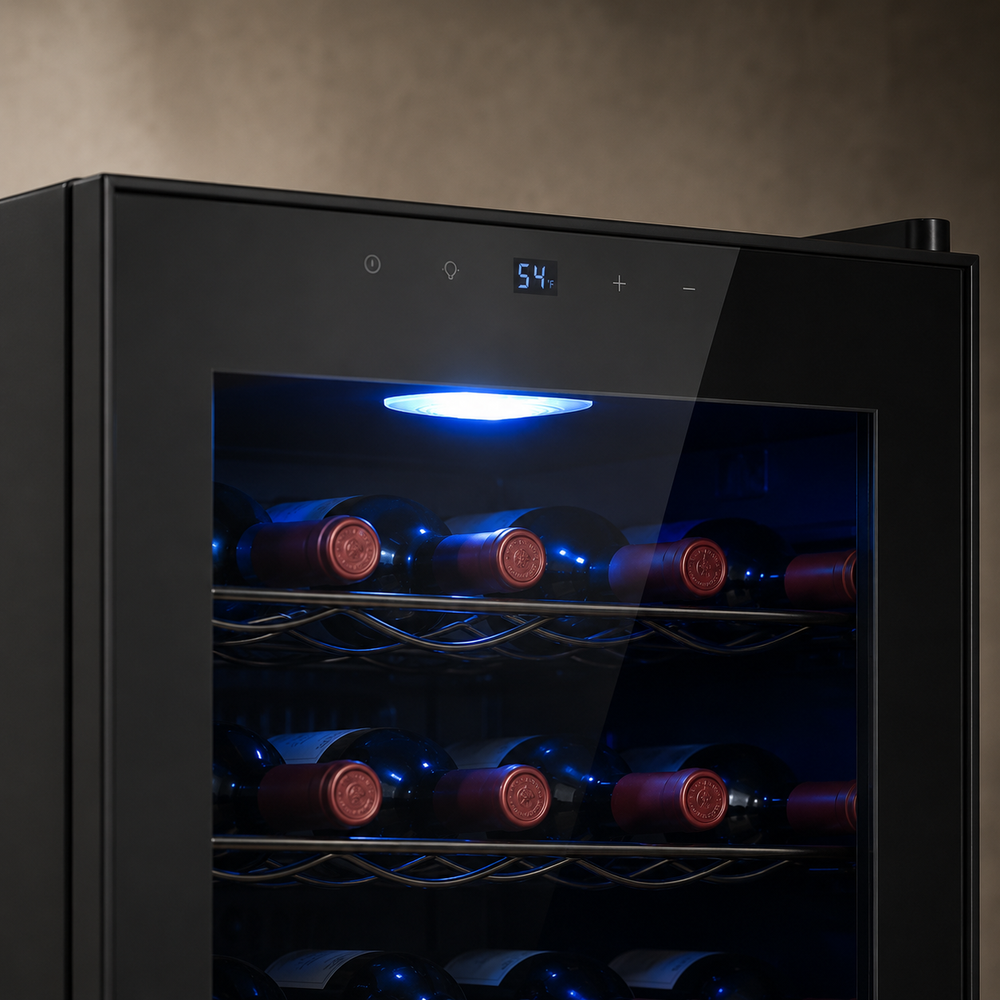 46-bottle single-zone wine refrigerator product view 3