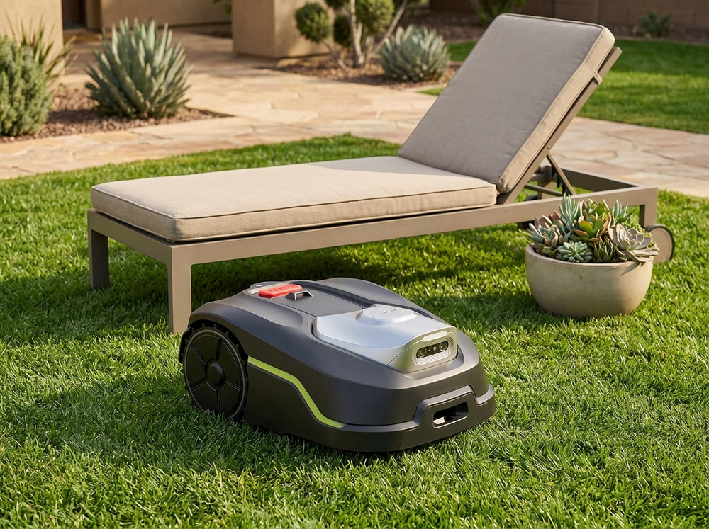 RTK vision robotic lawn mower lifestyle view 3