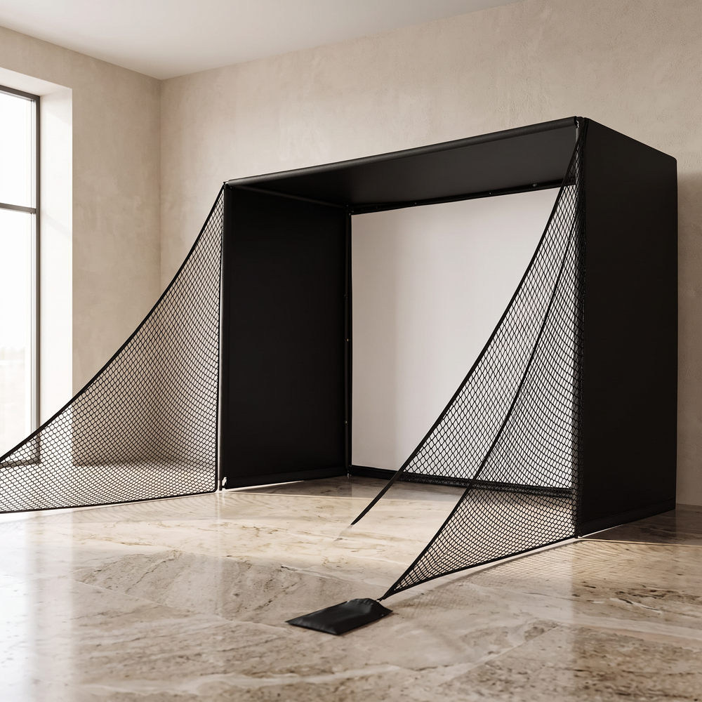 10 by 8 foot golf simulator enclosure product view 2