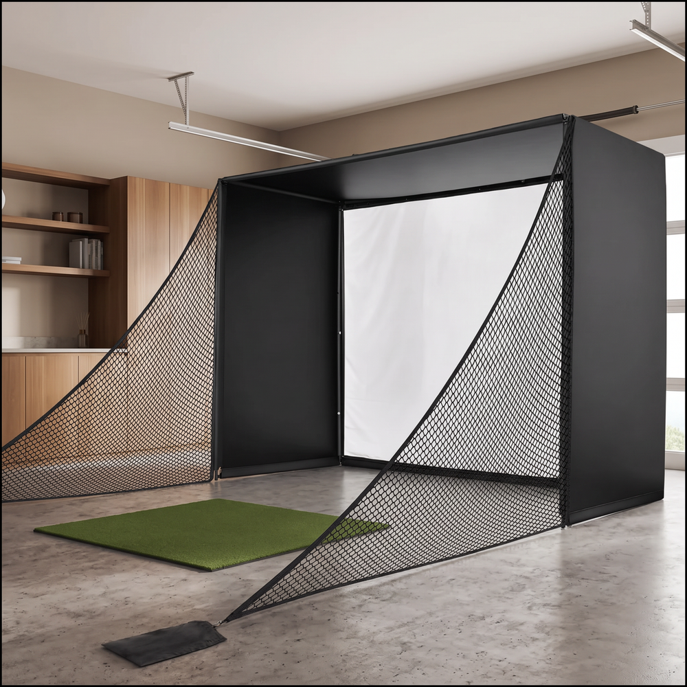 10 by 8 foot golf simulator enclosure product view 3