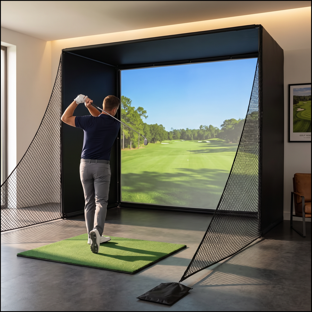 10 by 8 foot golf simulator enclosure product view 4