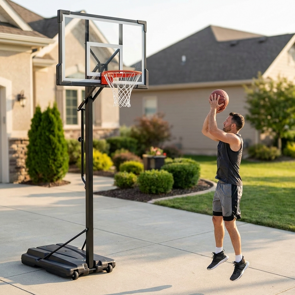 Adjustable portable basketball hoop product view 3