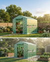 Walk-in greenhouse in a residential garden